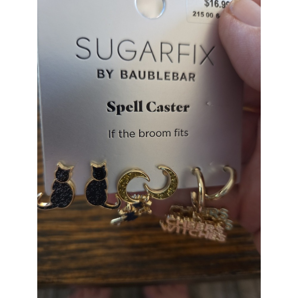 Brand New Sugarfix by Baublebar Halloween 3 Pair Earrings